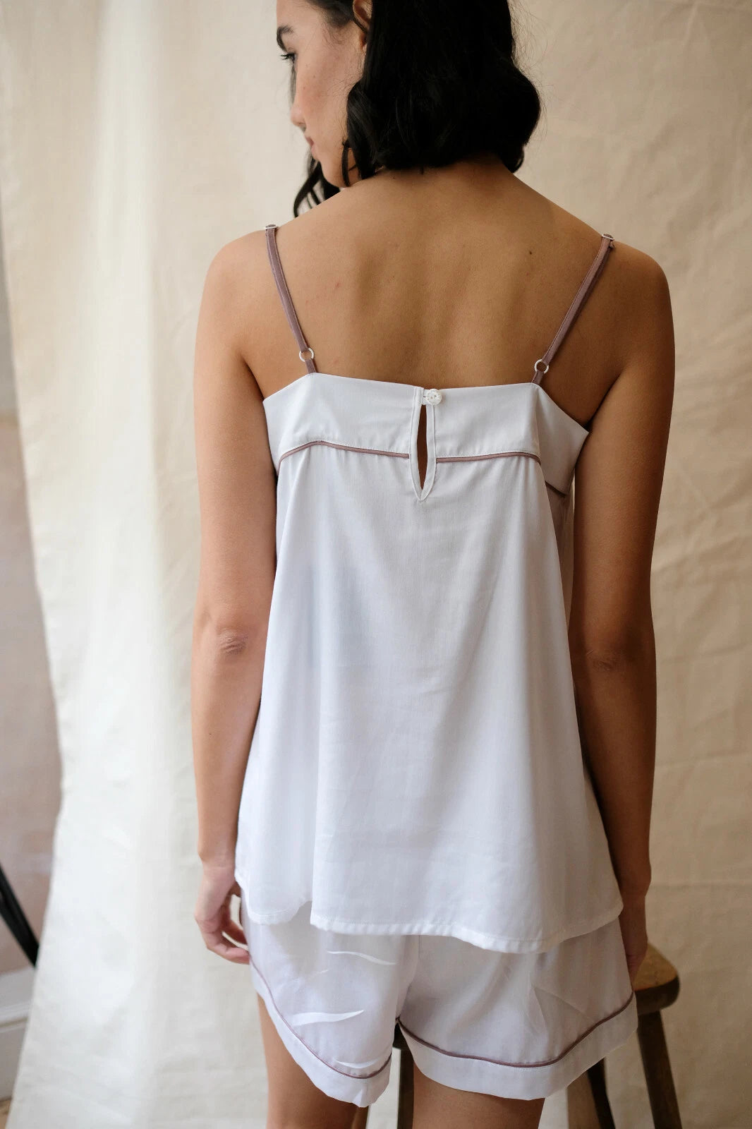 Fable & Eve London - Luxury Shorty Pyjama Set - White