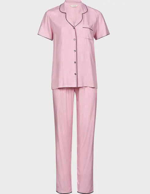 Nora Rose 'Lucy' Pink Mini Spot Pyjama Set