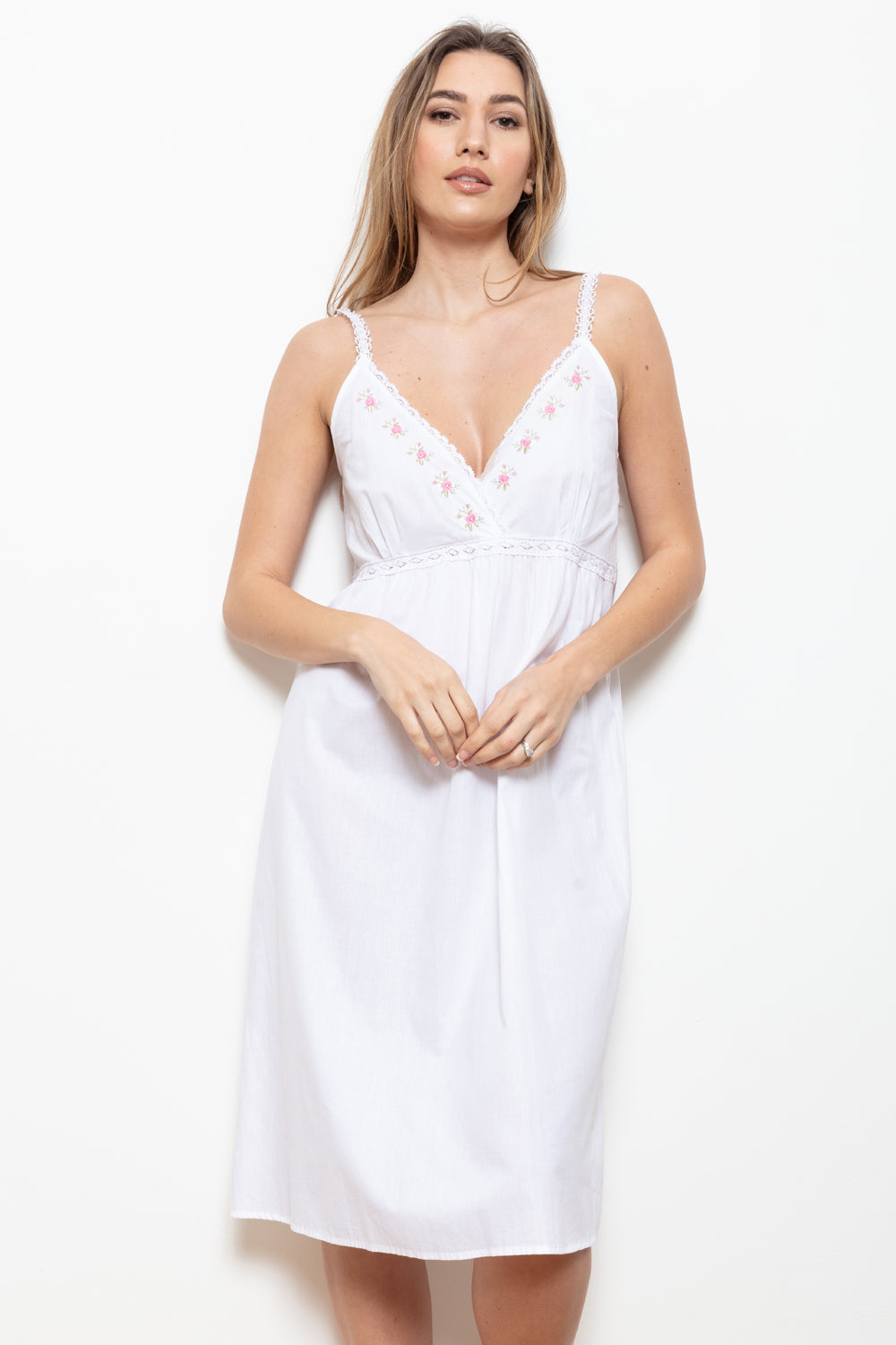 Cottonreal 'Hope' Cotton Lawn Strappy Nightdress