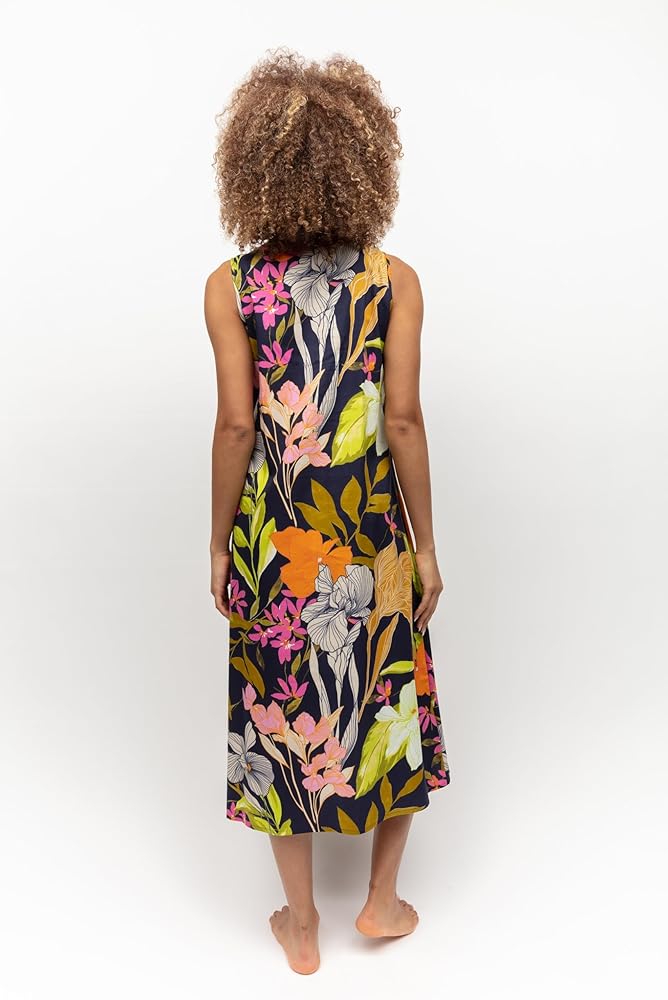 Cyberjammies 'Avery' Navy Floral Print Long Nightdress