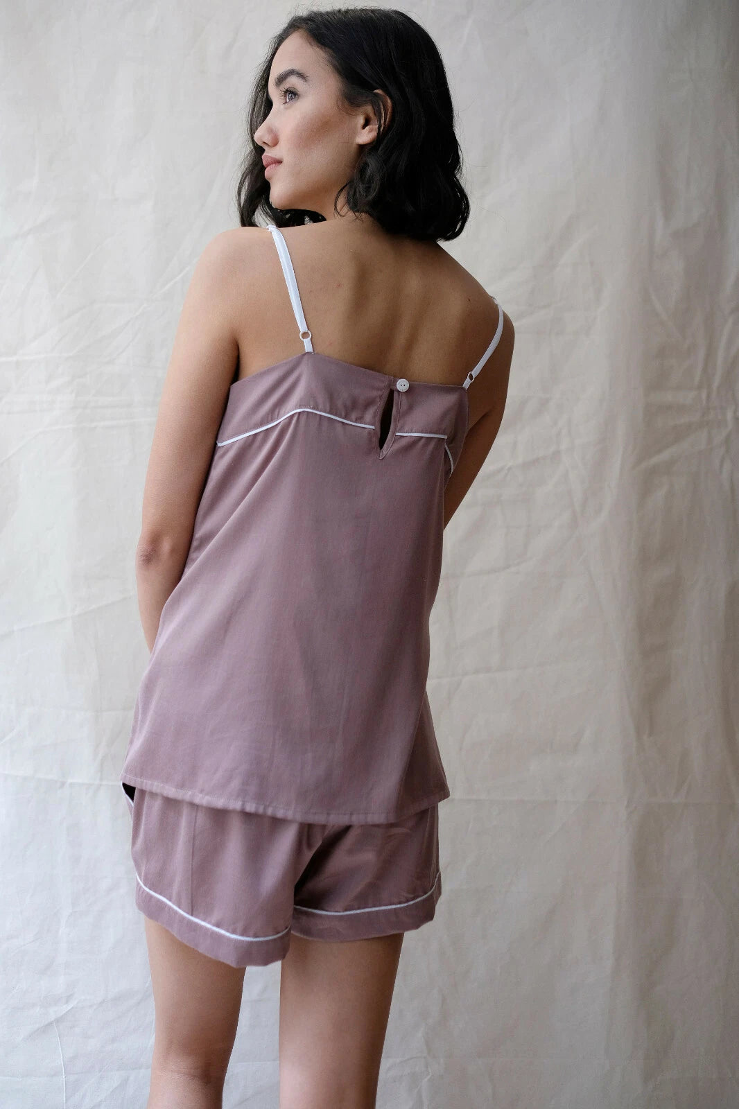 Fable & Eve London - Luxury Shorty Pyjama Set - Mocha