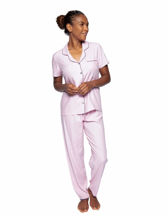 Nora Rose 'Lucy' Pink Mini Spot Pyjama Set