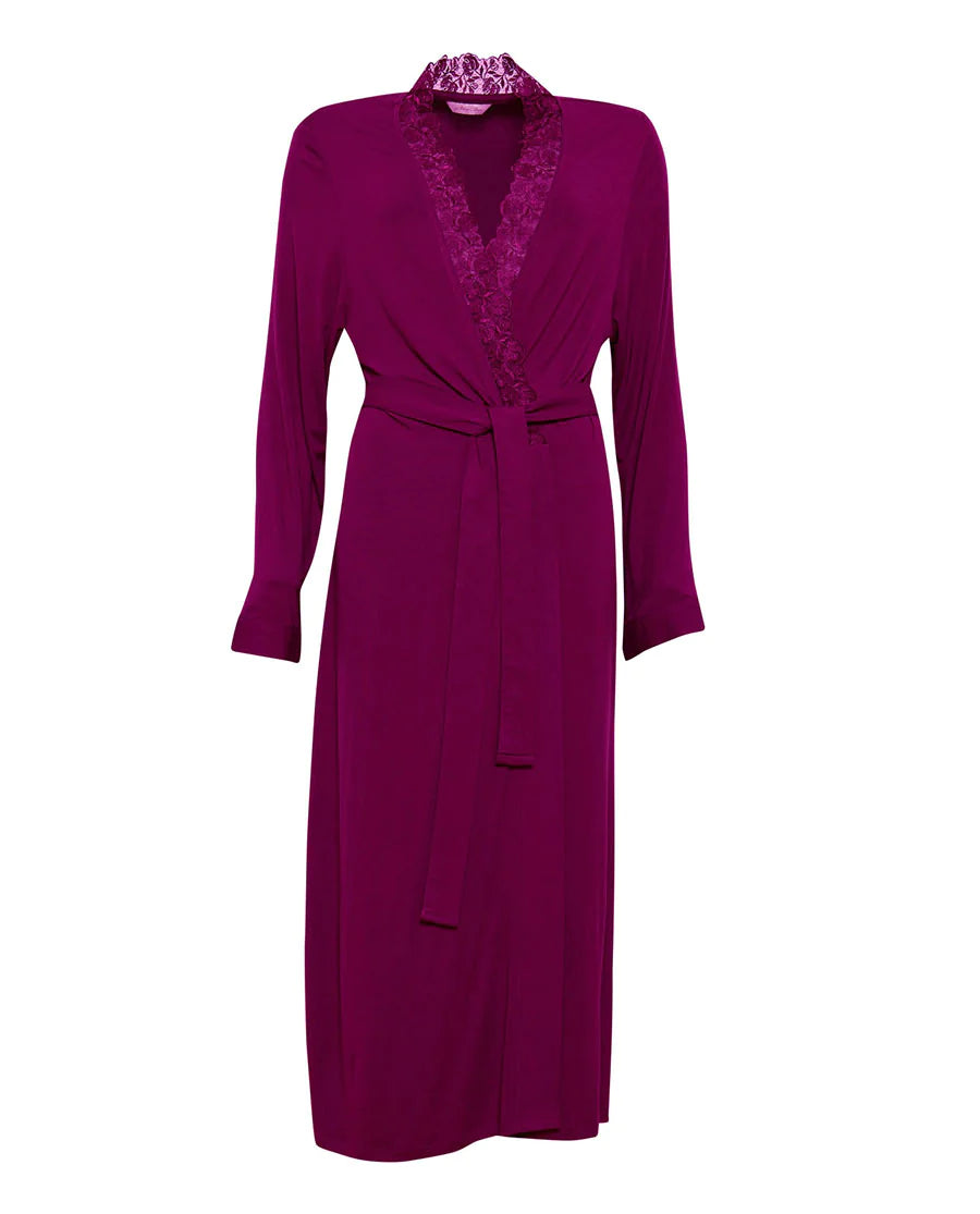 Nora Rose 'Katherine' Magenta Pink Jersey Long Robe