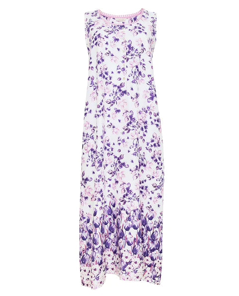 Nora Rose 'Vivien' Pink & Purple Floral Nightdress