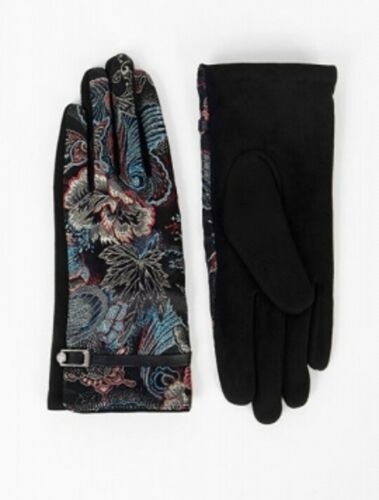 Pia Rossini 'Ayla' Paisley Floral Gloves - Green