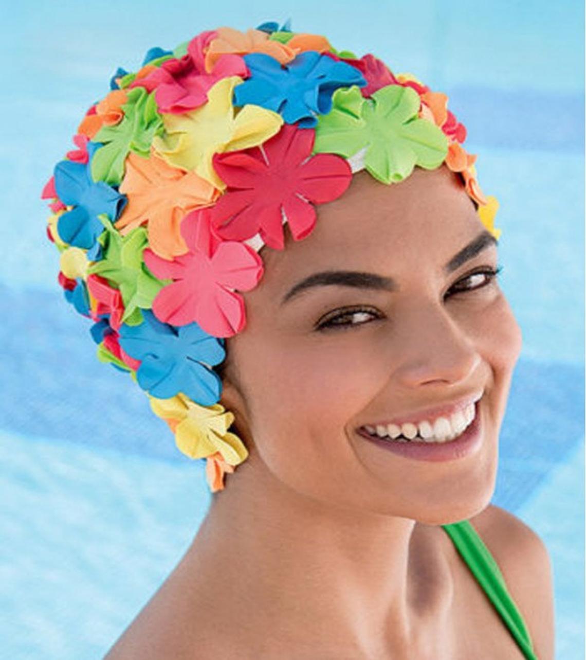 Fashy Ladies Swim Cap - Multi Colour Petal Swim Cap